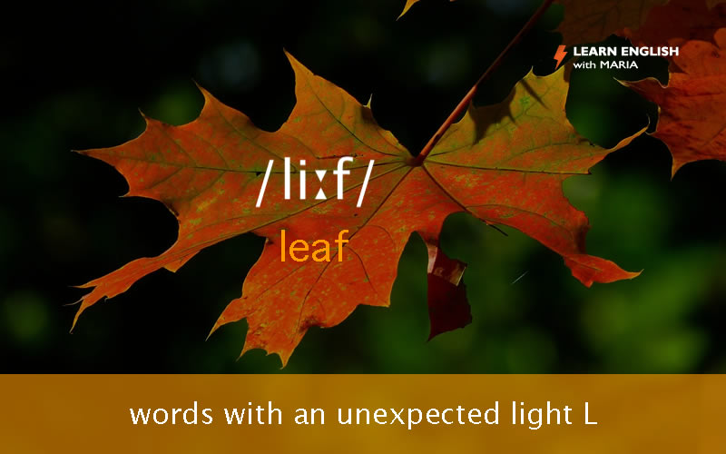Unexpected Words Light L Learn English With Maria